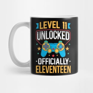 Level 11 Unlocked Officially Eleventeen Gamer Birthday Gift Mug